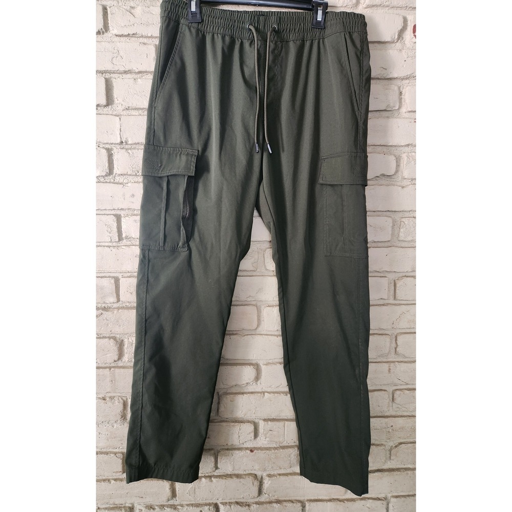 Tahari Mens Olive Green Cargo Pants